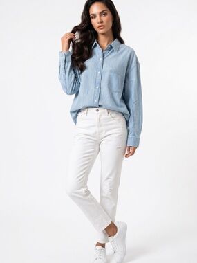 Light Blue Woman’s Denim Shirt